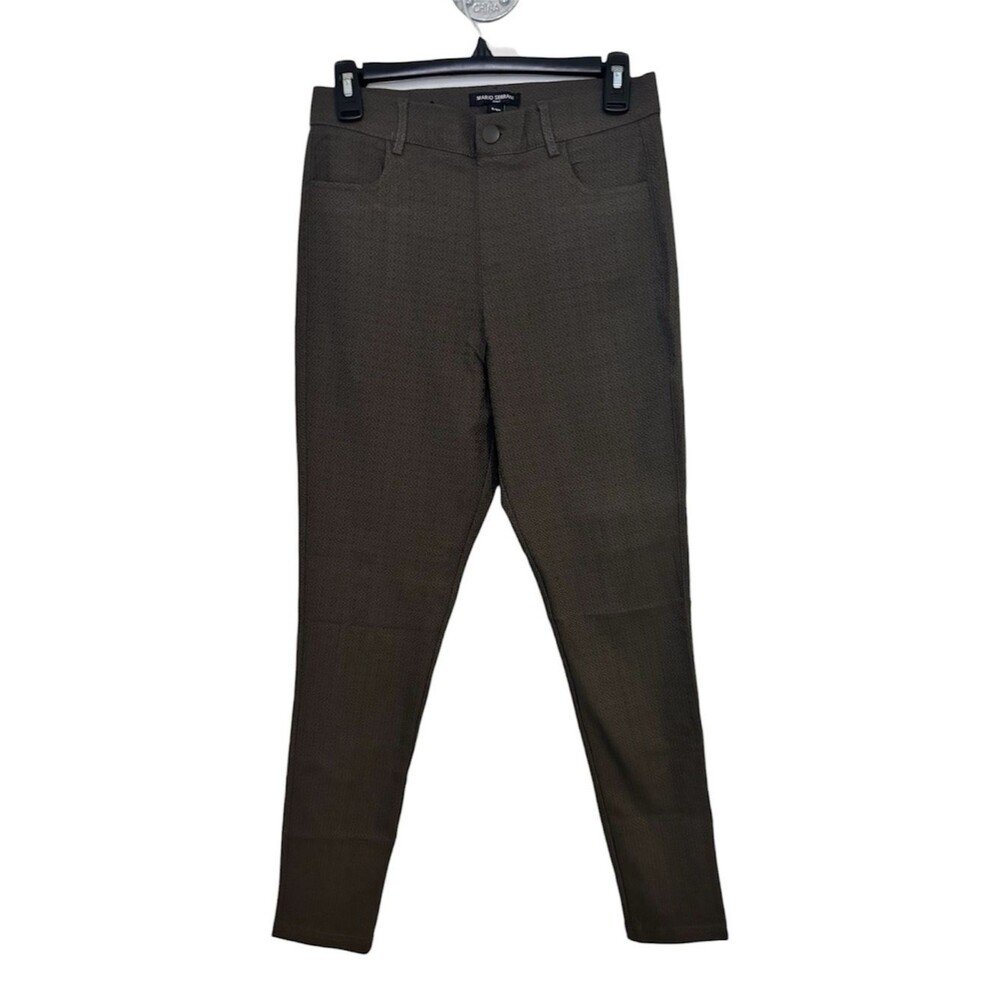 Mario Serrani Olive Textured Skinny Pants Size Small